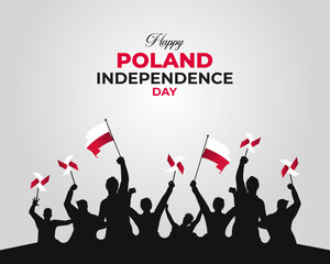  Poland Independence Day. 31 October. Holiday concept. Template for background with banner, poster and card. Vector illustration.