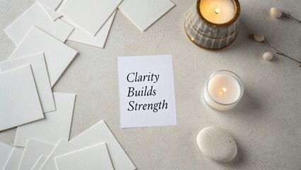 Clarity Builds Strength: Minimalist Wellness Still Life