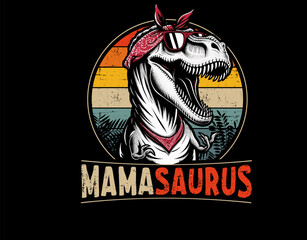 Mamasaurus Mama Mutter lustige Vektorgrafik