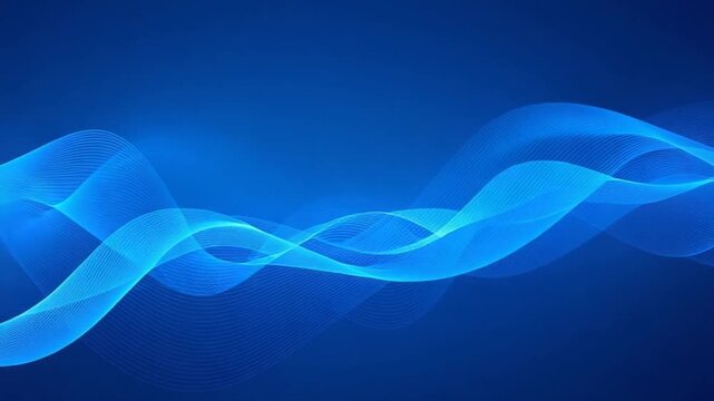 Abstract Blue Wave Background for Technology and Science Presentations.