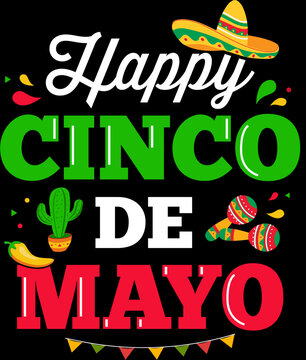 Cinco de May funny vector graphic