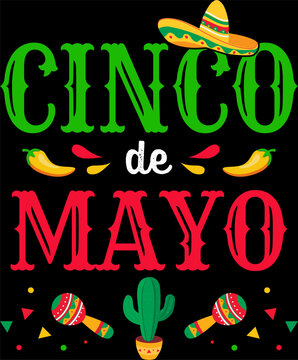 Cinco de May funny vector graphic