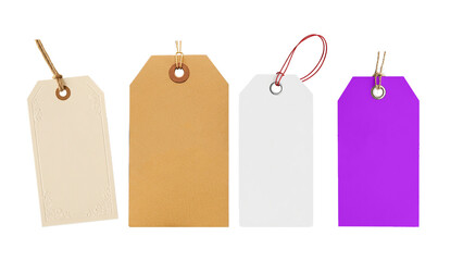 set of price tags isolated transparent background