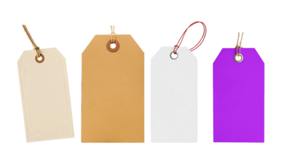 set of price tags isolated transparent background