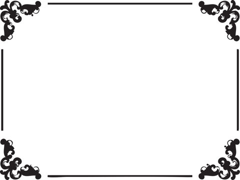 Ornate floral frame vector - decorative border design for invitations, certificates, and more eps silhouette