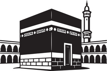 The Kaaba Silhouette Vector