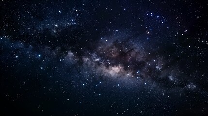 Fototapeta premium Deep night sky full of stars, cosmic galaxy background, minimalist celestial view.