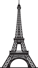 Obraz premium Eiffel Tower Silhouette Vector