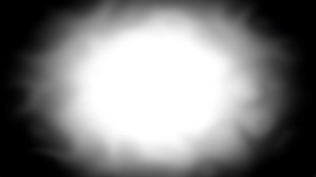 abstract white light spot moving on a black background. Copy paste place on a black background. Loop animation monochrome background