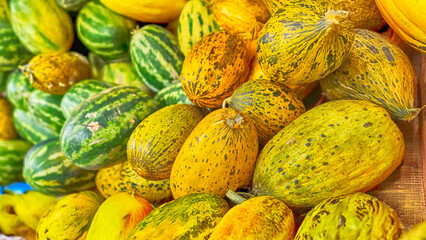 Fresh fruit and vegetable varieties offered for sale in the grocery section