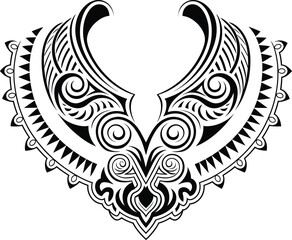 Ornamental Necklace Tattoo Vector Design
