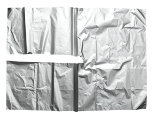 Wrinkled sheet of plastic