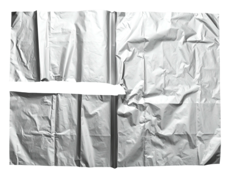 Wrinkled sheet of plastic