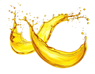 Golden liquid splashes in a dynamic, looping design