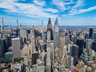 New York - Manhattan buildings seen from the observation deck of the Empire State Building