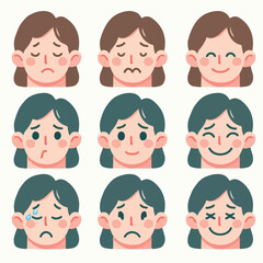 vector designs celebrating World Mental Health Day. illustrations representing emotional balance, mindfulness, self-care. icon, set