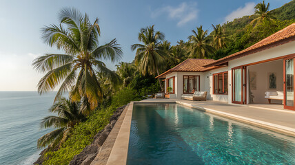 Obraz premium swimming pool in hotel