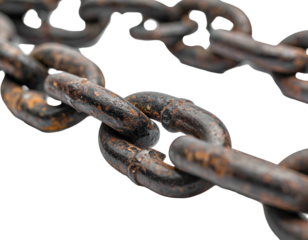 Close-up of rusted metal chain
