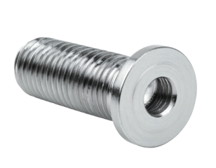 Close-up of a metal fastener