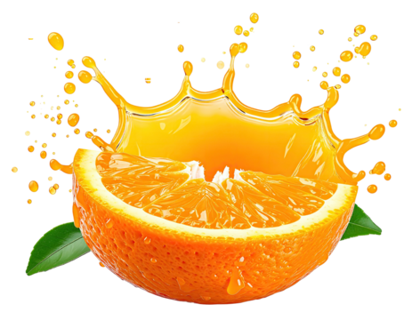 Orange slice with juice splash (2)