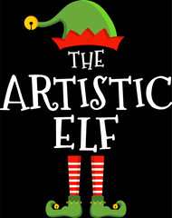 Funny christmas elf design xmas