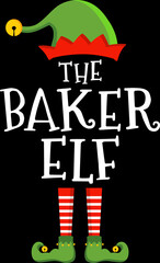 Funny christmas elf design xmas