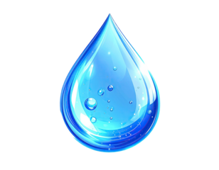 A vibrant blue water drop (1)