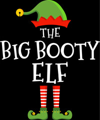 Funny christmas elf design xmas