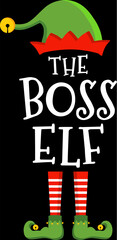 Funny christmas elf design xmas