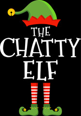 Funny christmas elf design xmas