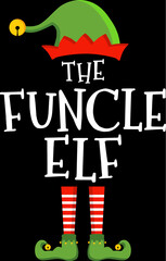 Funny christmas elf design xmas