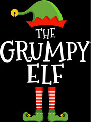 Funny christmas elf design xmas