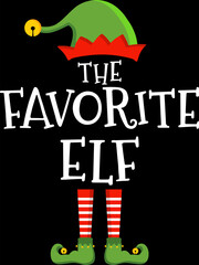 Funny christmas elf design xmas