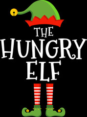 Funny christmas elf design xmas