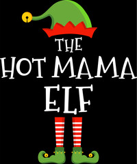 Funny christmas elf design xmas