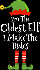 Funny christmas elf design xmas