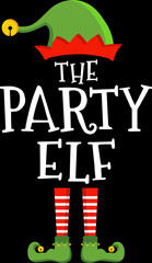Funny christmas elf design xmas