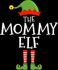 Funny christmas elf design xmas
