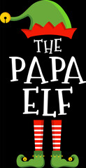 Funny christmas elf design xmas