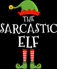Funny christmas elf design xmas