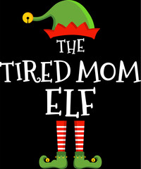 Funny christmas elf design xmas