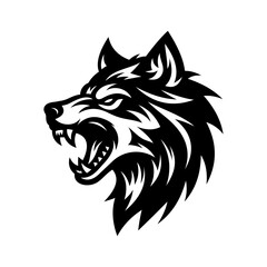 wolf head vector