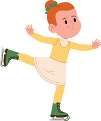 Girl Ice Skating Pose