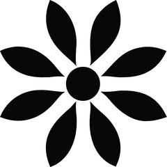 Obraz premium Black and white flower vector graphic design element floral illustration eps silhouette
