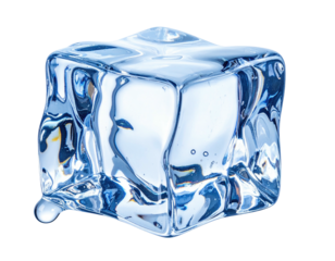 Close-up of a single ice cube