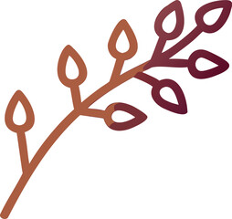 Abstract botanical branch illustration design vector art graphic art eps silhouette