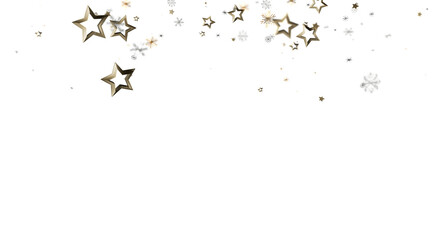Elegant winter design with gold stars and snowflakes. Perfect for holidays, celebrations, and more.
