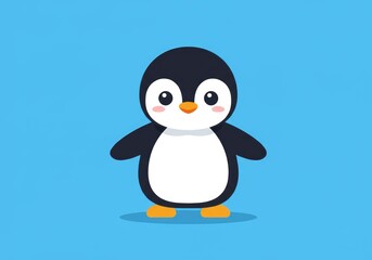 Obraz premium Cute Cartoon Penguin