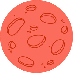 Cartoon Planet with Craters