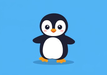 Obraz premium Cute Cartoon Penguin